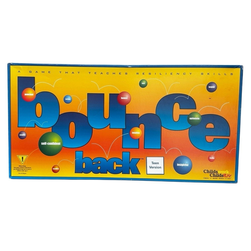 Childswork Childsplay Bounce Back Teen Version Board Game Resiliency Skills 1999